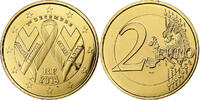 France 2 Euro World AIDS Day, golden, MDP, Bi-Metallic -