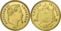 France Medaille Reproduction - 100 Francs Gold, Napoleon III 1861, Proof -