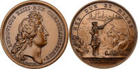 France Medaille Louis XIV, Prise de Douai, MDP, Bronze, Mauger, Restrike -