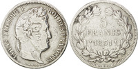 France 5 Francs Coin, Louis-Philippe, Lille, Silver -