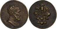 Italy Medal Michelangelo, Lys de Florence, Bronze -