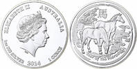 Australia Dollar Elizabeth II, Year of the Horse, Perth, Proof, Silver -