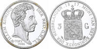 Netherlands Medaille Willem, Replica of 3 Gulden 1817, Silver, Proof -