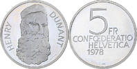 Switzerland 5 Francs Henry Dunant, Bern, Proof, Cupronickel -
