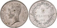 Belgium 2 Francs Albert I, Bruxelles, Silver -