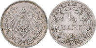Germany 1/2 Mark Wilhelm II, Munich, Silver -