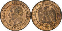 France 1 Centime Napoleon III, Paris, Bronze -