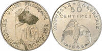New Caledonia 50 Centimes Paris, Pattern, Nickel-Bronze -