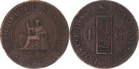 FRENCH COCHIN CHINA Cent Coin -