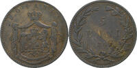 Romania 5 Bani Carol I, Heaton, Copper, KM:3 -