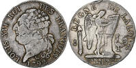 France 1/2 Ecu de 3 Livres Louis XVI, Paris, Silver -