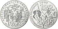 France 100 Francs Peace, MDP, Pattern, Silver, KM:1116.1 -