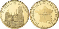 France Medal Cathédrale de Rouen, Utrecht, Copper-Nickel Gilt -