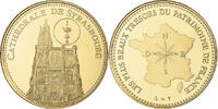 France Medal Cathédrale de Strasbourg, Utrecht, Copper-Nickel Gilt -