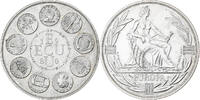 France Medaille Ecu Europa, Seated Europa, Silver -
