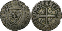 France Blanc Guénar Charles VI, La Rochelle, 2nd Emission, Billon -