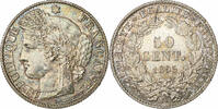 France 50 Centimes Cérès, Paris, Silver, Gadoury:419a -