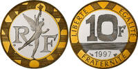 France 10 Francs Génie, MDP, Proof, Bi-Metallic -
