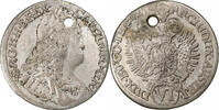 Austria 6 Kreuzer Charles VI, Hall, Silver, KM:1615 -