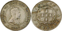 Jamaica Edward VII, London, Silber, S+, KM:21 1 Farthing 1907 London S+