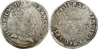 Frankreich Henri II, Toulouse, Silber, S+ Teston à la tête nue 1553 Toulouse S+