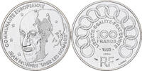 France 100 Francs Jean Monnet, MDP, Pattern, Silver -