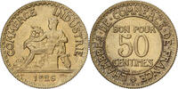 France 50 Centimes Chambre de commerce, Paris, Cupro-Aluminium -