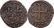 France Double Tournois Francis I, Billon -