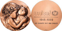 France Medal Bronze, Arlaud, Unicef -