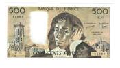 France 500 Francs Pascal, 1977-02-03, Fayette:71.16, KM:156d -