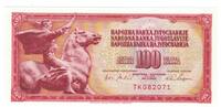 Yugoslavia 100 Dinara Banknote, 1965-08-01, KM:80a -
