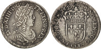 France 1/12 ECU, 10 Sols Coin, Louis XIV, 1/12 Écu à la mèche longue -