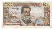 France 50 Nouveaux Francs Henri IV, O.25, Fayette:58.3 -