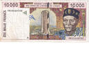 West African States 10,000 Francs Undated (1998), KM:114Af -
