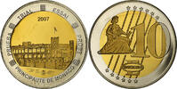 Monaco Medaille 10 Euro Essai, Principauté de Monaco, Bi-Metallic -