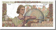 France 10,000 Francs Banknote, 10 000 F 1945-1956 ''Génie Français'' -
