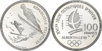 France 100 Francs Paris, JO Albertville : saut à ski, Silver -