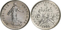 France 5 Francs Semeuse, Paris, série FDC, Cupronickel -