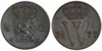 Netherlands 1/2 Cent Coin, William III, Copper, KM:90 -