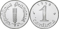 France Centime Coin, Épi, Paris, Proof / BE, Stainless -