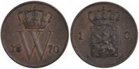 Netherlands Cent Coin, William III, Copper, KM:100 -