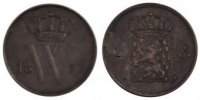 Netherlands Cent Coin, William III, Copper, KM:100 -