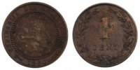 Netherlands Cent Coin, William III, Bronze, KM:107.1 -