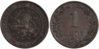 Netherlands Cent Coin, William III, Bronze, KM:107.1 -
