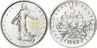 France 5 Francs Semeuse, Paris, Silver, KM:926, Gadoury:770 -