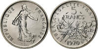 France 5 Francs Coin, Semeuse, Paris, Nickel Clad -