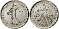 France 5 Francs Coin, Semeuse, Paris, Nickel Clad -