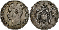France 5 Francs Coin, Napoleon III, Napoléon III, Strasbourg -