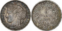 France 5 Francs Coin, Cérès, Paris, Silver, KM:819 -