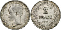 Belgium 2 Francs, 2 Frank Albert I, Brussels, Silver, KM:75 -